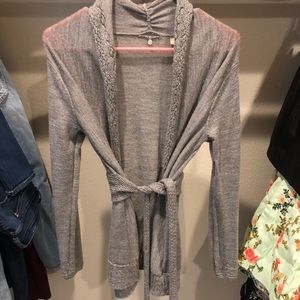 Gray sweater from Anthropologie